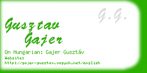 gusztav gajer business card